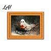 Festive Home Office Whiteboard Magnets Small Fridge Picture Frame Funny Ghost Pattern Magnetic Vintage Decorative for Metal Surfaces Mini Gold Frame
