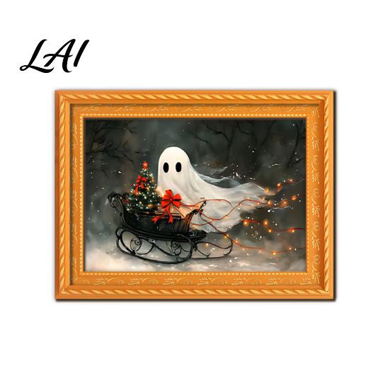 Festive Home Office Whiteboard Magnets Small Fridge Picture Frame Funny Ghost Pattern Magnetic Vintage Decorative for Metal Surfaces Mini Gold Frame