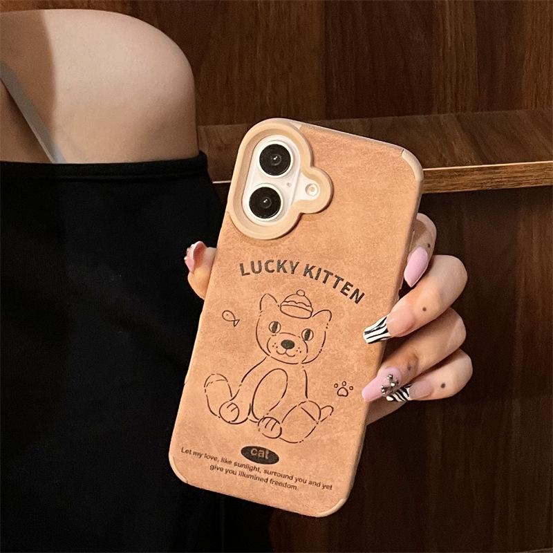 Cute and Creative Niche Ins Velvet Line Cats for Autumn and Winter Are Suitable for Apple 16promax
