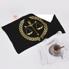 Gold Scales of Justice Law Logo Soft Face Towel Quick Dry Pool Bath Cotton Towels Absorbent Quick