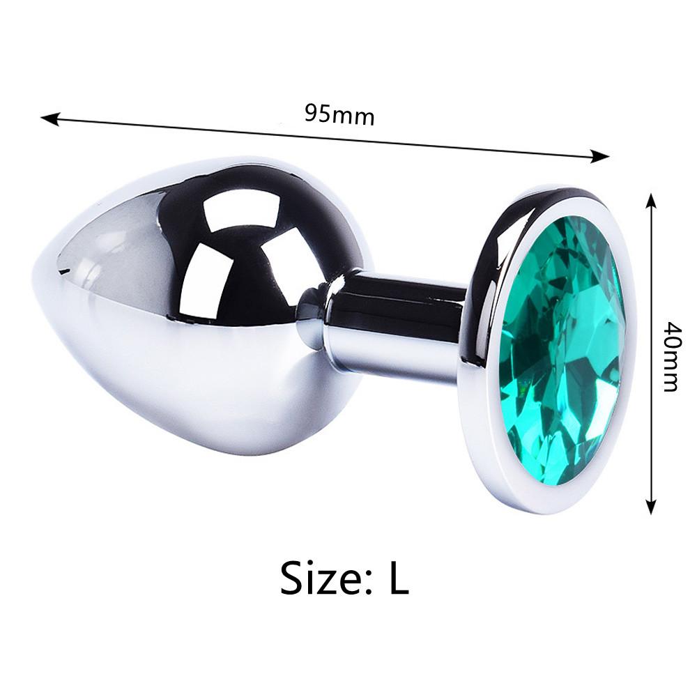 Edelstein Kristall Schmuck Runder Anal Plug Sexspielzeug Metall Edelstahl Hintern Kleiner Schwanz Schwule und lesbische Paare Glatter Dildo Anal