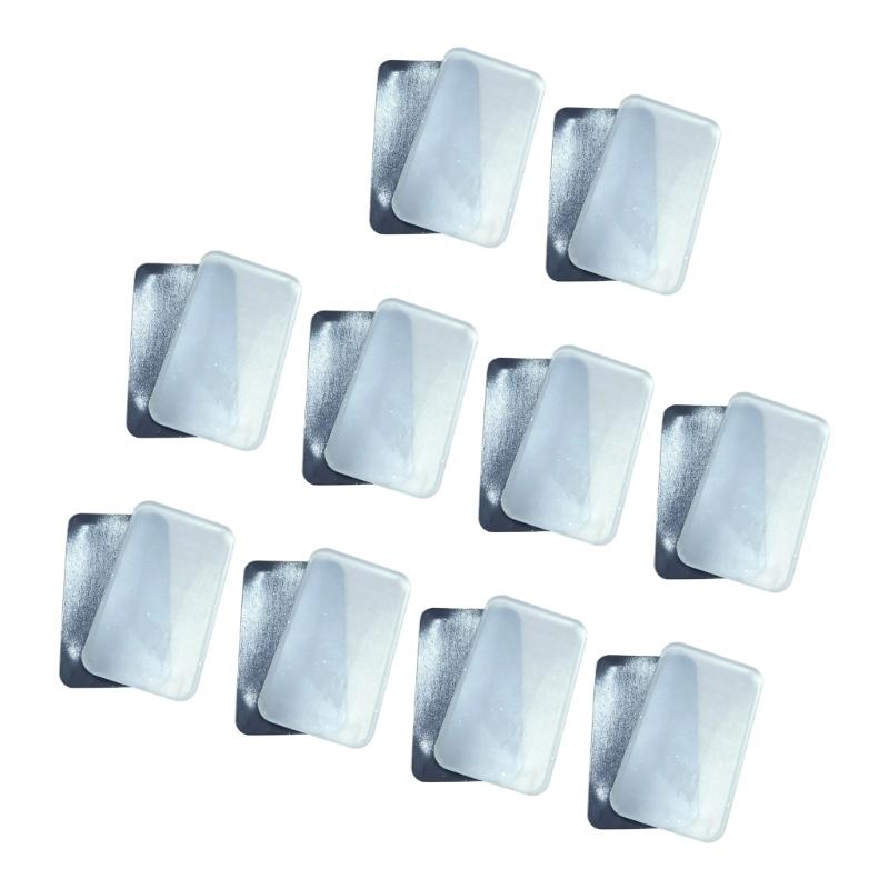 10 Pack Customizable Photo Magnets Craft Set with Clear Square Acrylic Panel, Adhesive Backing, DIY Magnetic Photo Frame for Photo, Crafts, Office,