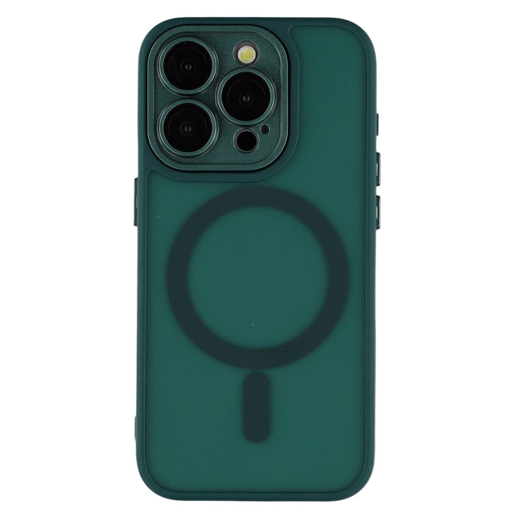 For iPhone 13 Pro Case Compatible with MagSafe PC+TPU Matte Phone Cover with Glass Lens Film