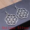 Mandala Pattern Drop Earrings Dangle Drop Earrings For Women Jewelry Making Wholesale