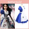 Bezauberndes Alice Madness Returns Prinzessinnenkleid Dienstmädchenkostüm für Damen Cosplay