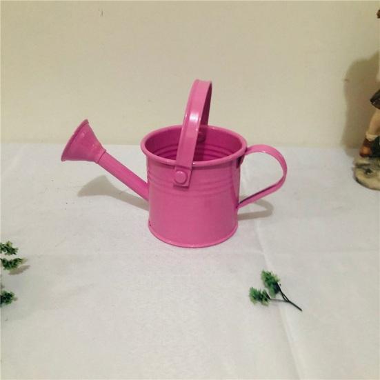 Kettle Ornament Drop-resistant Opening Design Creative Decorative Galvanized Iron Flower Planting Pot Watering Can Home Garden ADM
