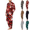 Men's Halloween Print Loose Fit Pajama Set for Casual Sleepwear