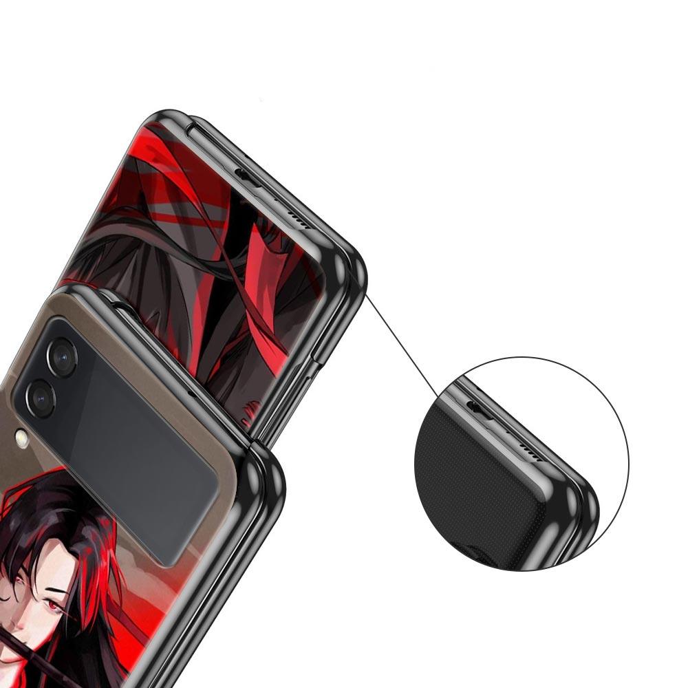 MDZS Anime Mo Dao Zu Shi Wei Wuxian Phone Case for Samsung Galaxy Z Flip 3 4 5 Black Folding Mobile Shell Hard PC Protect Cover