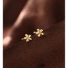 Petite 925 Silver Floral Ear Piercing Earrings - Trendy & Comfortable for 2021