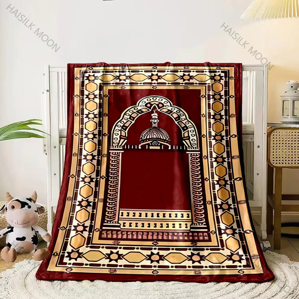 Muslimische Gebetsmatte Super Bequem und Weich Kleines Bajram Geschenkdecke Mode Bett Sofa Modische Freizeit Picknickdecke