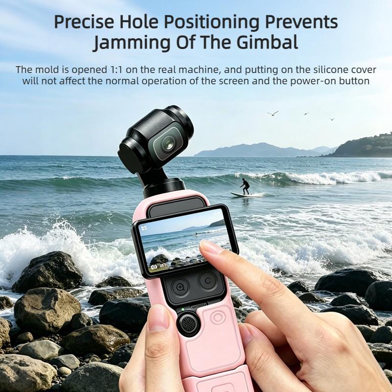 Body Silicone Protective Case Screen Cover Handle Cover Shockproof Scratch-Resistant Fully Skin Soft Case For DJI Osmo Pocket 4