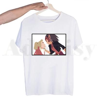 Adora Catra Love She Ra And Catra Cartoon Artwork T-shirts Ανδρική Μόδα Καλοκαιρινά T-shirts Μπλουζάκι Τοπ Μπλουζάκια Streetwear Harajuku Αστεία
