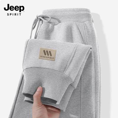 JEEP SPIRIT Men's 2026 Spring Autumn Casual Sports Sweatpants