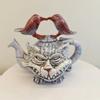 Art Cat Teapot Demon Cat Resin Craft Ornament Gothic Home Decor Unique Sculpture Gift for Collectors Tea Lovers