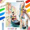 Mickey and Minnie Venice Gondola Paint by Numbers Painting Art Kit Home Decor Gift
