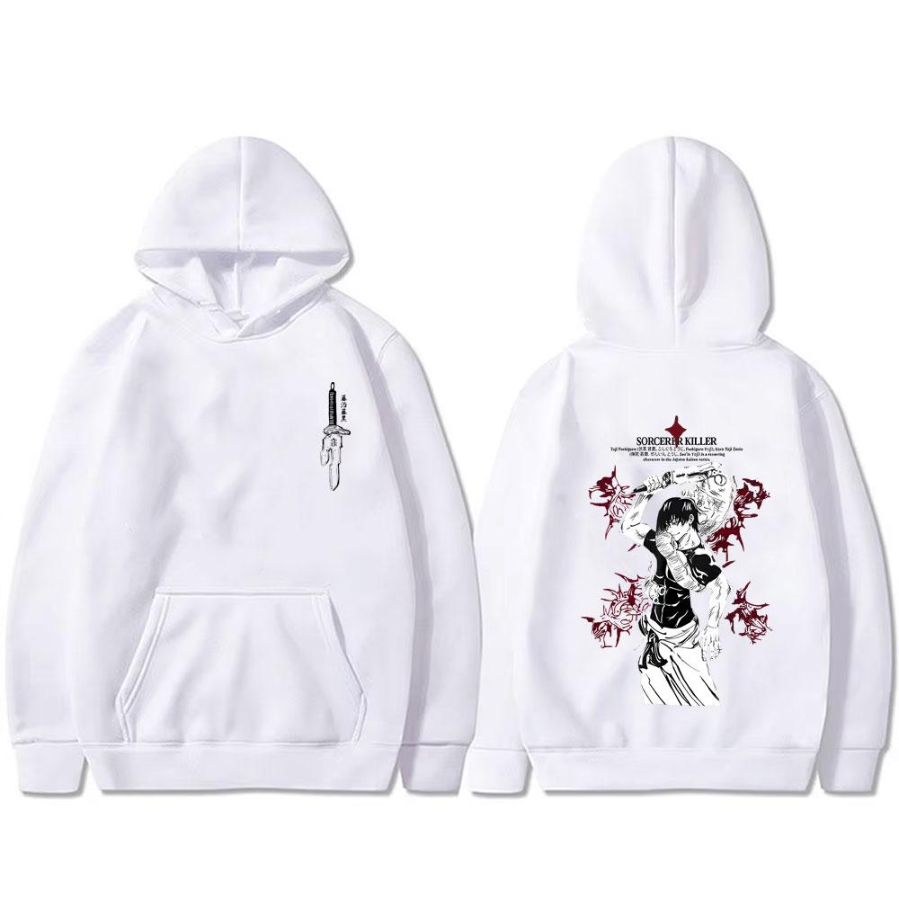 Anime Jujutsu Kaisen Fushiguro Toji Sorcerer Killer Hoodie Unisex Vintage Pullover Hoodies Male Manga Oversized Streetwear