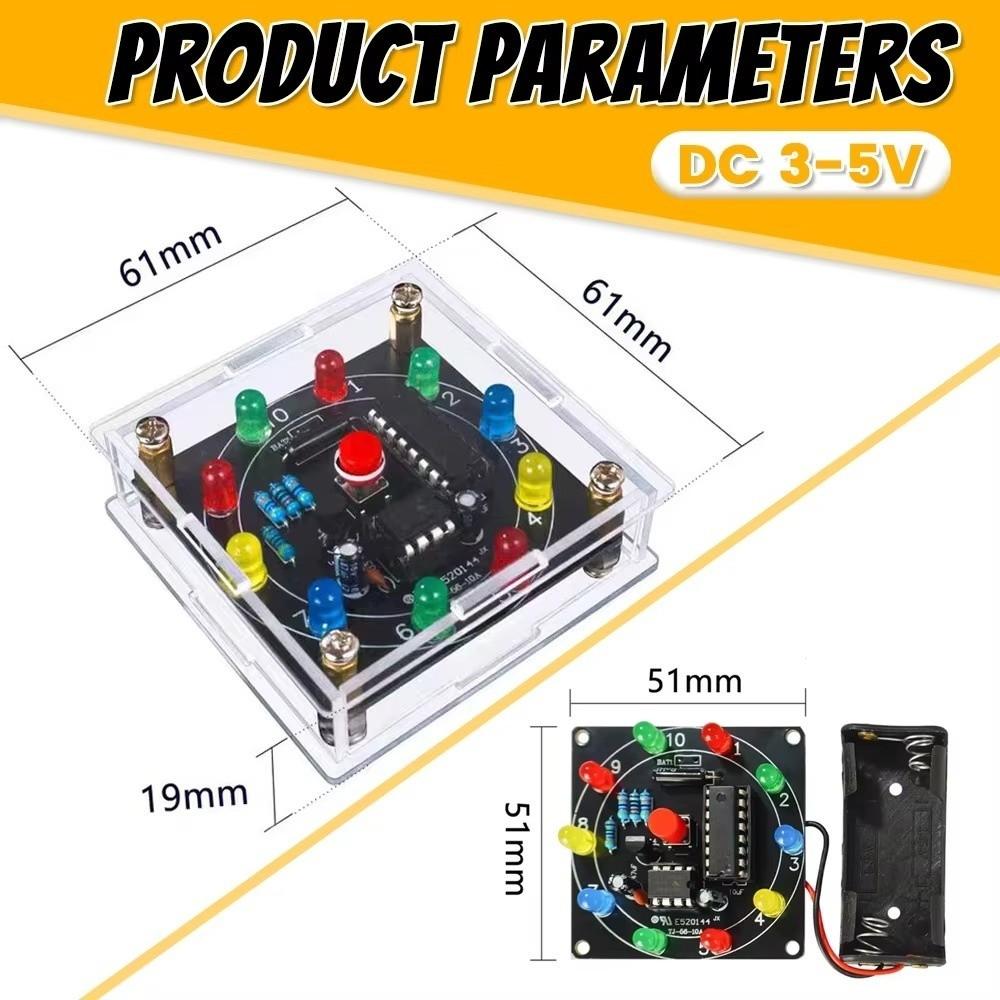CD4017 DIY LED Light Lucky Wheel LED Rotating Flashing Circuit Beginner's Project