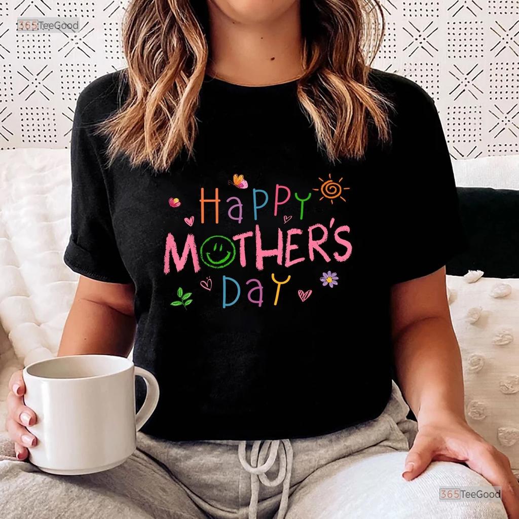 Kids Happy Mothers Day Shirt, Cute Toddler Saying For Mom T-shirt Present