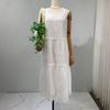 C S In The Room U neCk laCe bUtton SleeveleSS Flare Long dreSS 2Color
