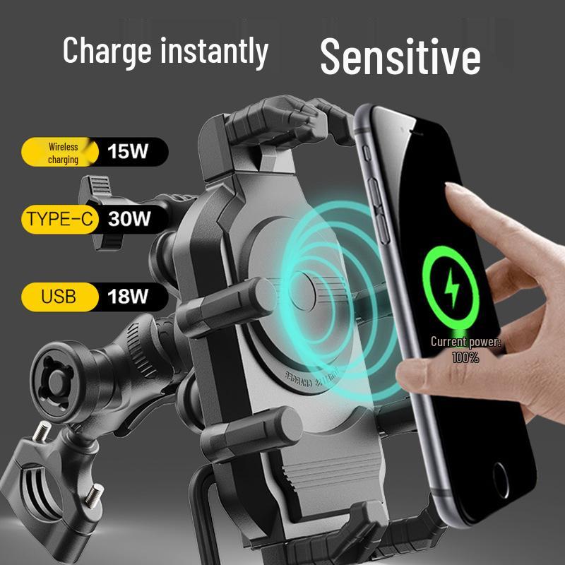 Shockproof Electric Vehicle Phone Holder for Motorcycles, Bicycles, Scooters, and Delivery Vehicles