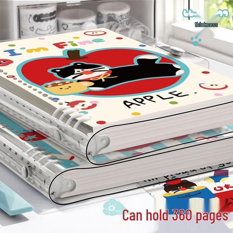 A5 Soft Shell PVC Kitty Apple Pie Ring Binder Student Notebook