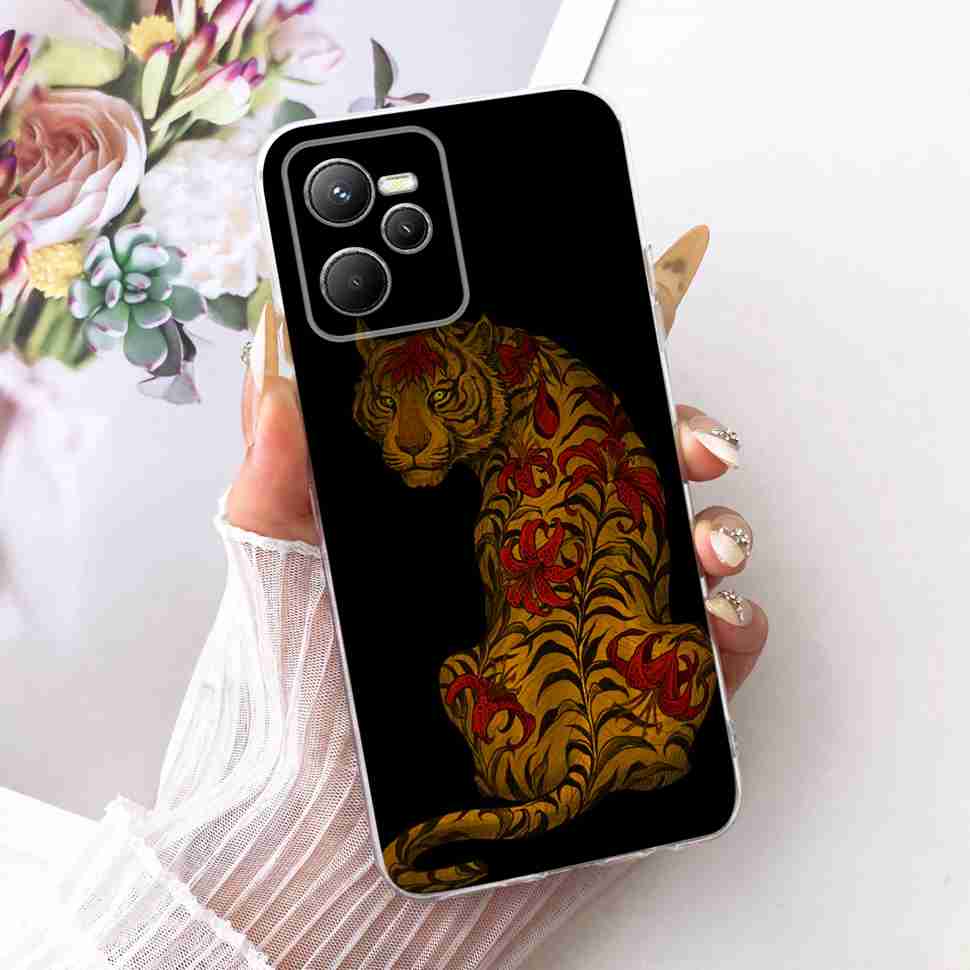 For Realme C 35 C35 Case 2022 Gold Dragon Cover Soft Silicone Fundas For Realme Narzo 50A Prime RealmeC35 Phone Case Bags