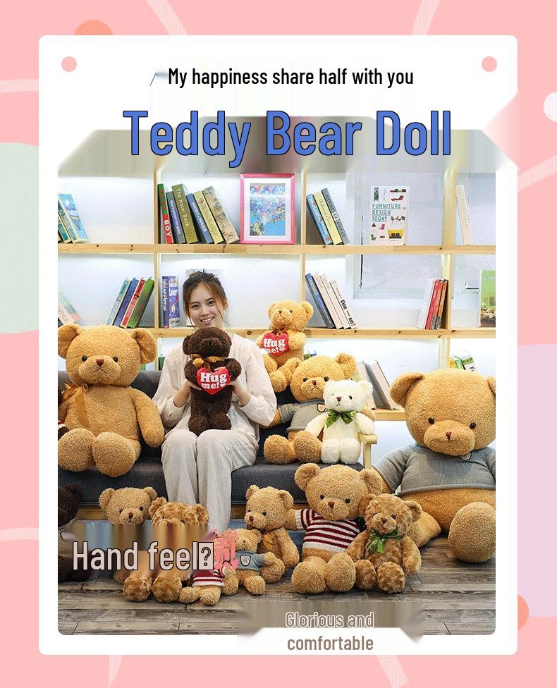 Large Cute Teddy Bear Plush Toy - Perfect for Weddings, Claw Machines, or Gifting