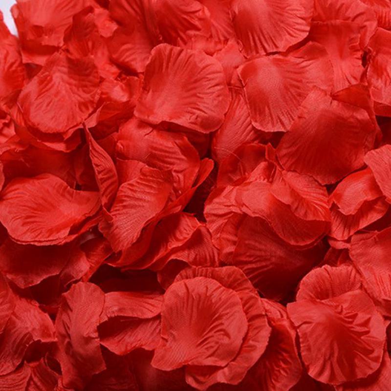 Petali di seta rosa e rossi per matrimonio di San Valentino