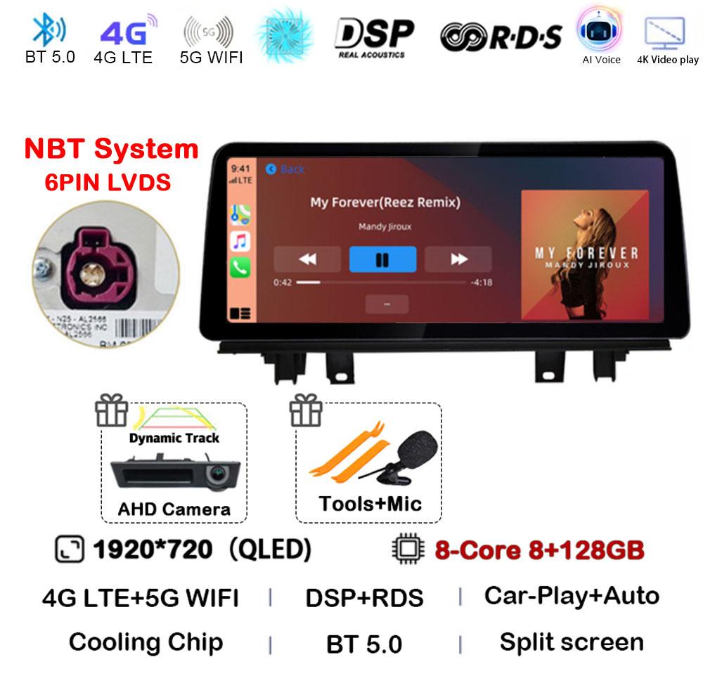 12.3" Android 14 Car Radio For BMW X1 X2 F48 F49 2016 2017 2018 2019 2020 NBT EVO Multimedia Player Carplay Auto Stereo WIFI+4G
