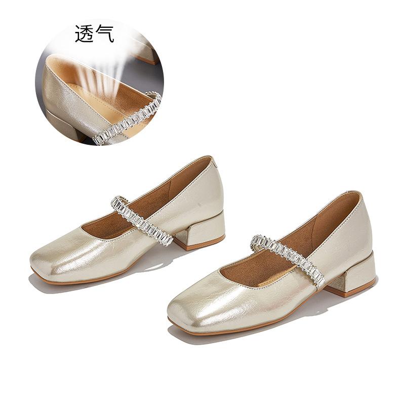 

Square head Mary Jane shoes women s 2025 summer new casual versatile one-pedal women s shoes French stunning fashion shoes 35 шампанского