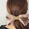 RACOHA Layered Beige Big Ribbon Hair Pin