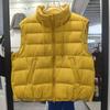 Winter New Stand-up Collar Down Vest Women's Short Loose Warm Sleeveless Vest Jacket White Duck Down