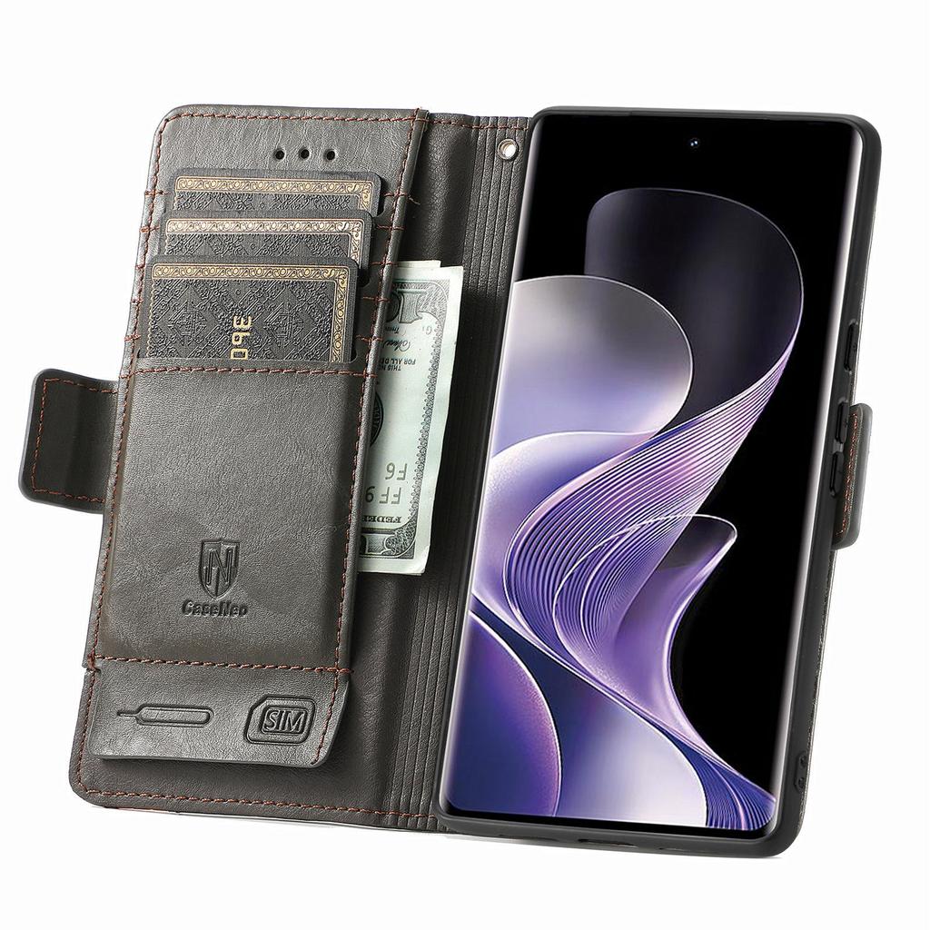 For Xiaomi Redmi Note 14 Pro 5G/Poco X7 5G Phone Cases CASENEO PU Leather Cover Stand with RFID Blocking Wallet