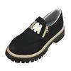 Thick Soled Leather Loafers For Women Fashionable And Casual Zippered Slip British Casual Sandals for Women Casual Summer Wedge