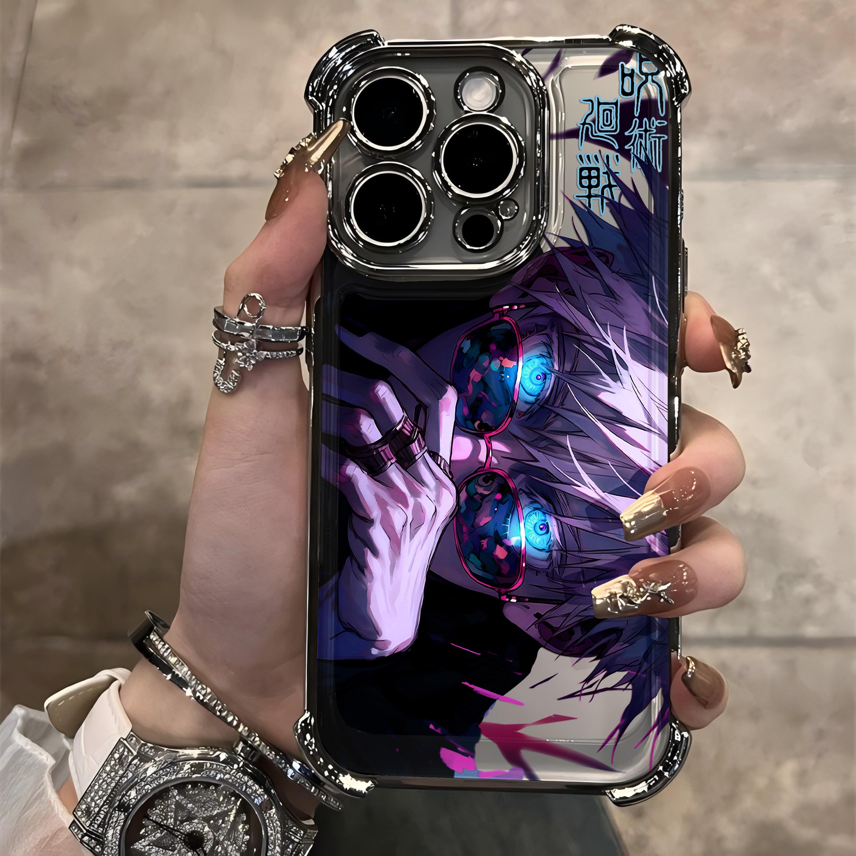 

Чехол для телефона Аниме Jujutsu Kaisen Для iPhone 17 Air 16 e 15 14 13 12 11 Plus Mini Pro Max X XR XS SE Ударопрочный Позолоченный чехол Годжо iPhone 14 Pro