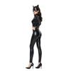 Halloween calze da ragazza gatto scuro tuta intera costume cosplay orecchie maschera peluche simulazione travestimento