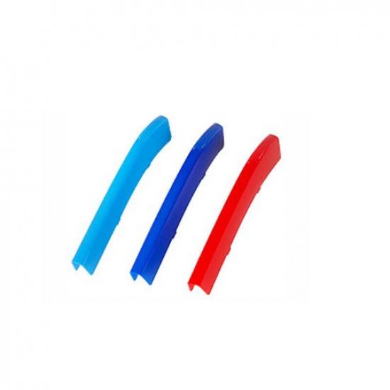 3-Color Fit For BMW 5 Series Cover Trim Front Grille Grill Strips 3PCS 2013-2017