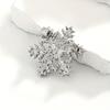 Versatile Rhinestone Pin Zinc Zinc Alloy Decorative Brooches Casual Christmas Snowflake Brooch  Winter