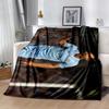 Dynamic Soccer Player Artwork Blanket Durable Comfort Perfect for Bedding Office Chair Livingroom for All Seasons Digital Print