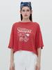 Clove [25Ss Clove] Summer Stripe Short T-Shirt (Red)