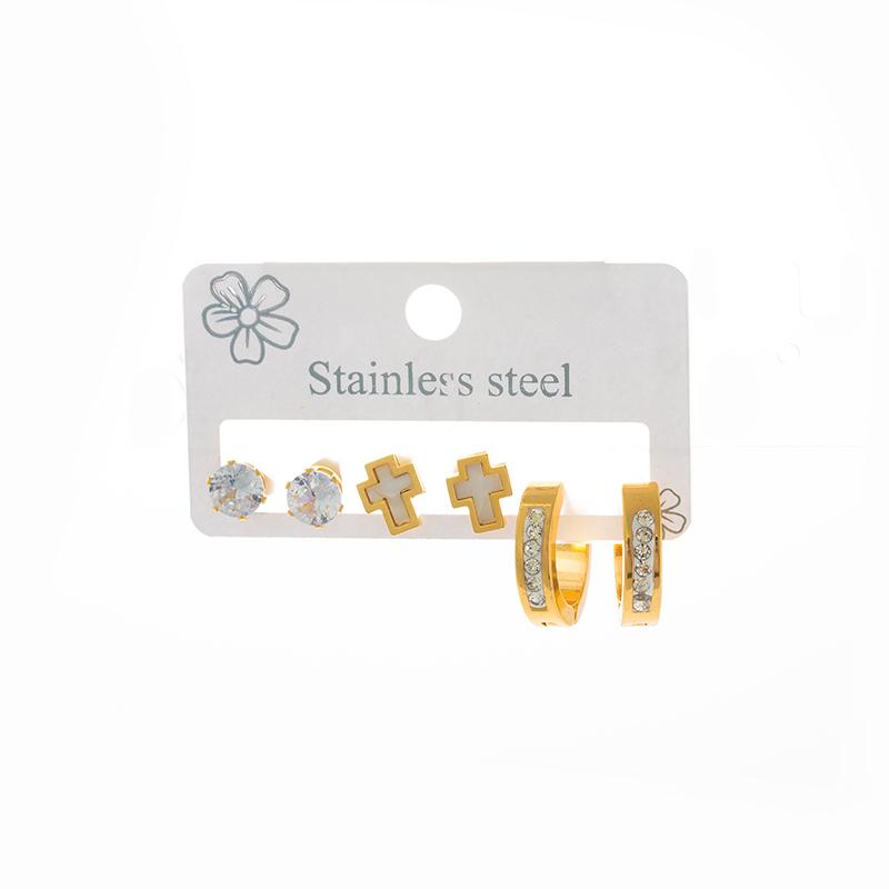 Stainless Steel Butterfly Heart Star Round Earrings For Women Fashion Simple Daily Jewelry Gifts Wholesale