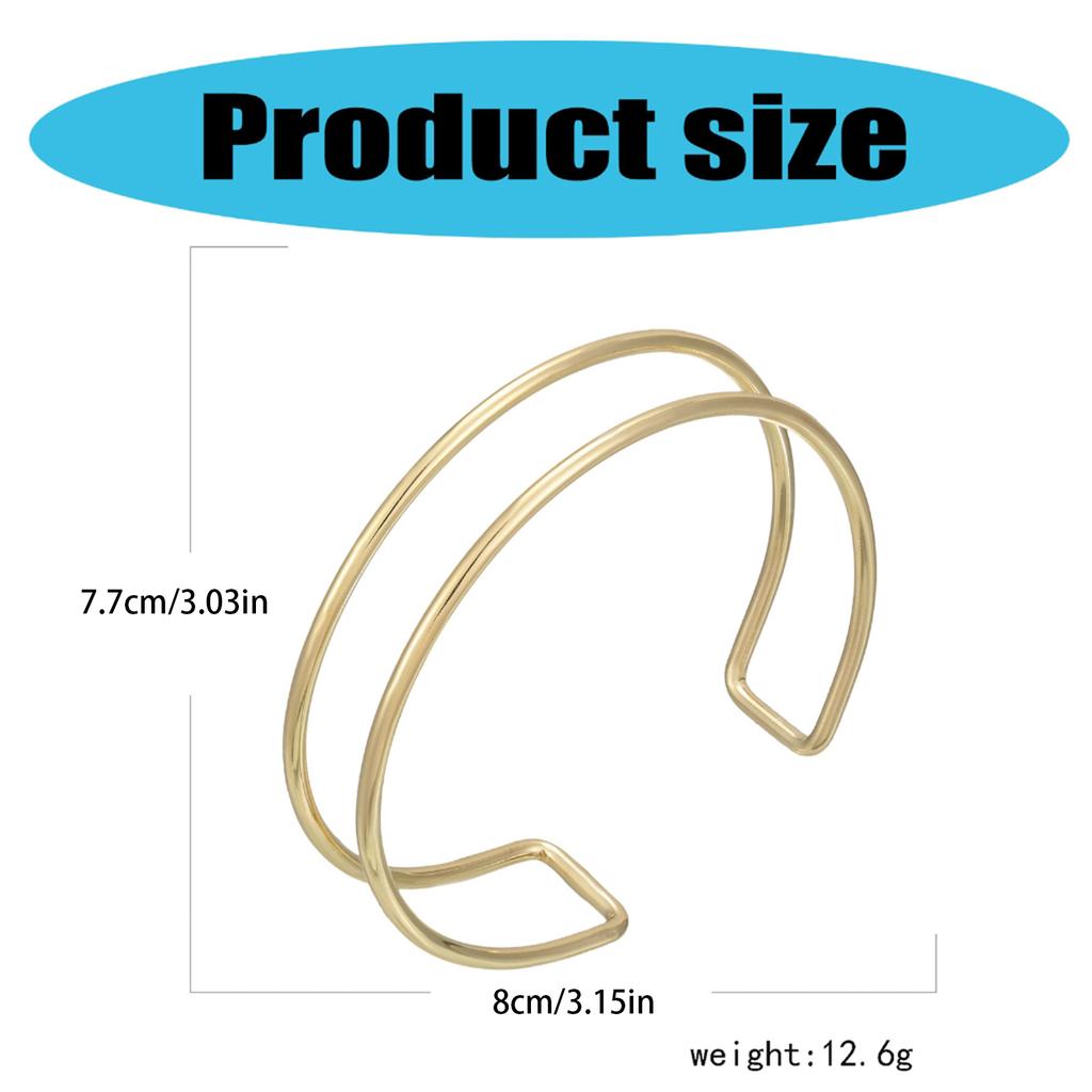 Elegant Arm Cuff Bracelet Gold Hollowed Multilayered Openwork For Women and Girl Fashion Jewelry Arm Accessories