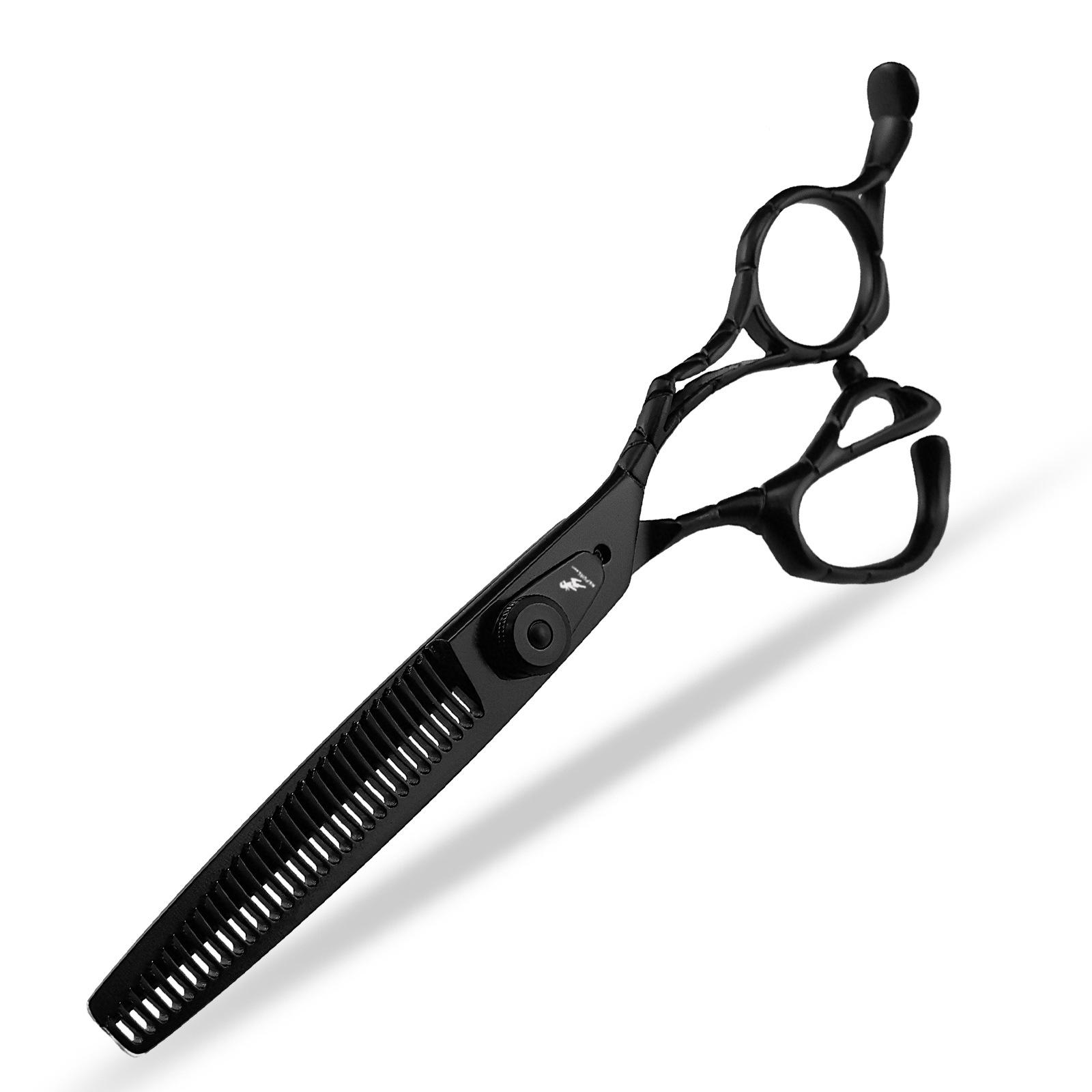 

6.0 Inch Black Notched Handle Neptune Beauty Hair Scissors, Hair Scissors, Thin Tooth Scissors 6.0inch dental scissors cdm