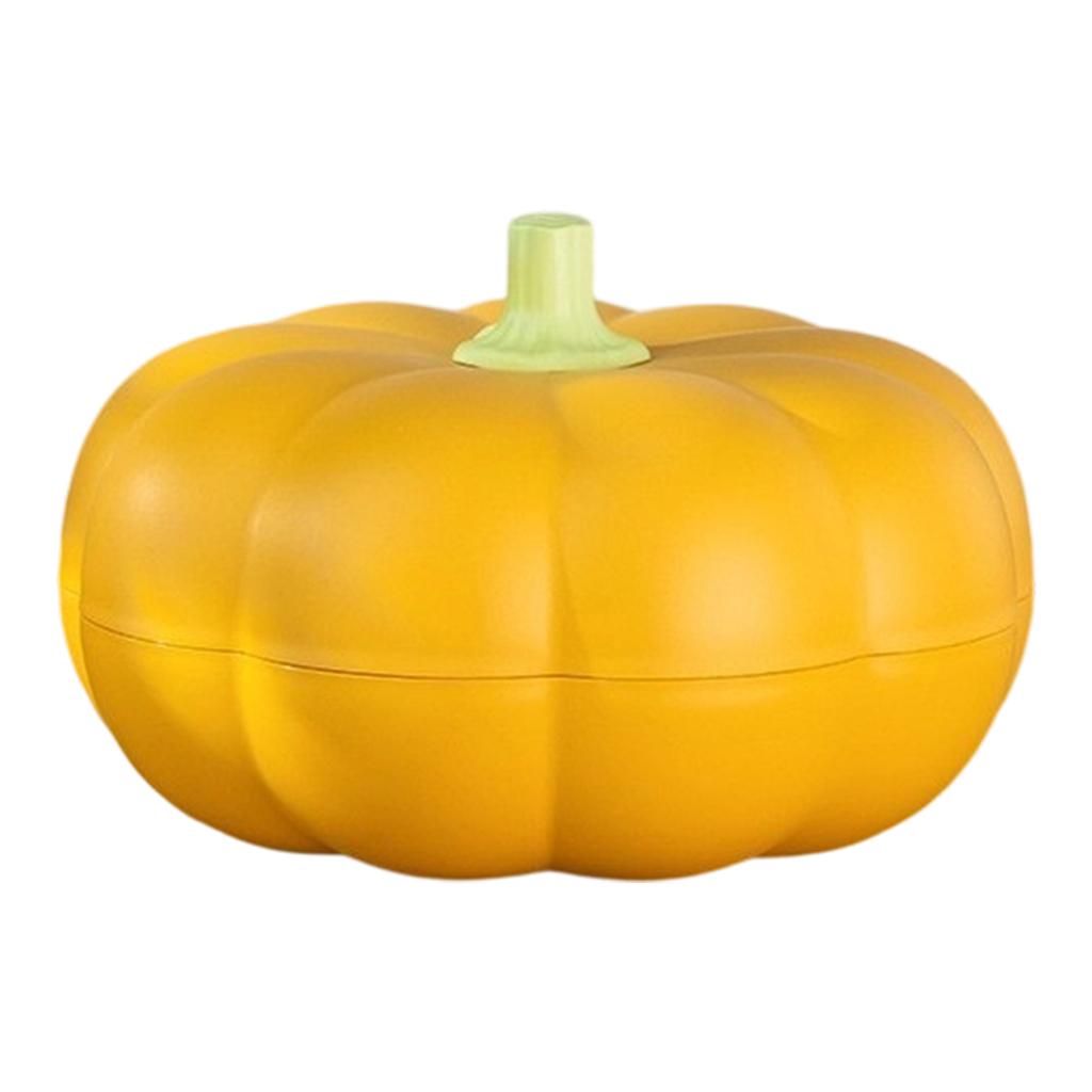 Large Double-Layer Pumpkin Snack Tray with Lid and 3 Compartments