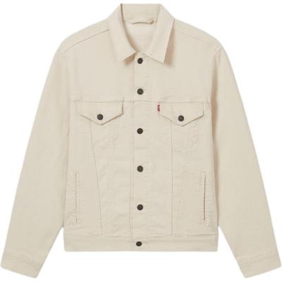 Levis Locker Lässig Bequem Revers Langarm Arbeitsjacke Herren Jacken Beige 002Y2-0001
