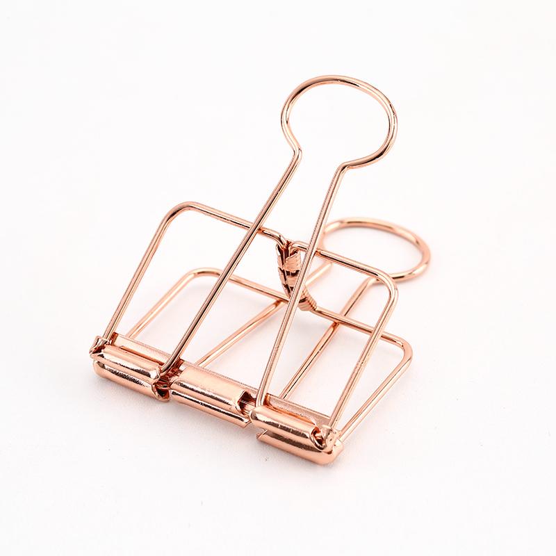8 Colors 3 Sizes Ins Colors Gold Sliver Rose Green Purple Binder Clips Large Medium Small Office Study Binder Clips
