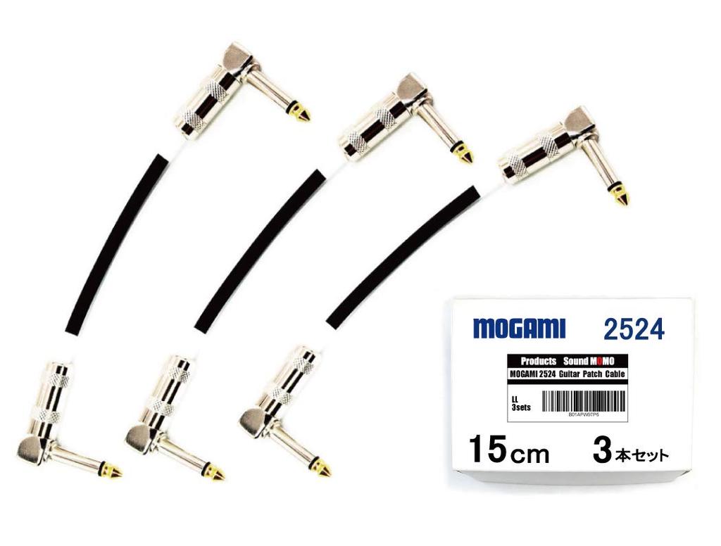 Sound MOMO Guitar Patch Cable P3LL [MOGAMI 2524] Black, 15cm