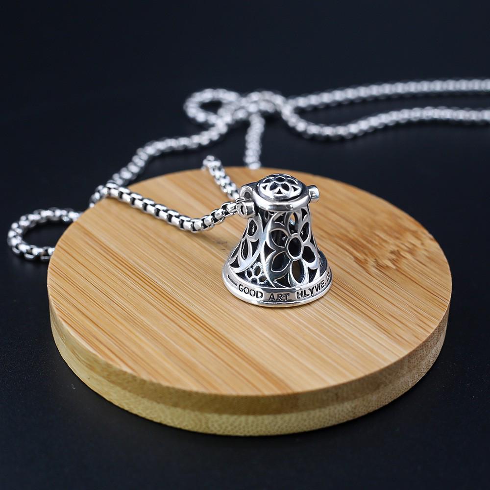 

Винтажное китайское ажурное колье-подвеска в виде часов с дизайном цветущей вишни 55cm Necklace Length