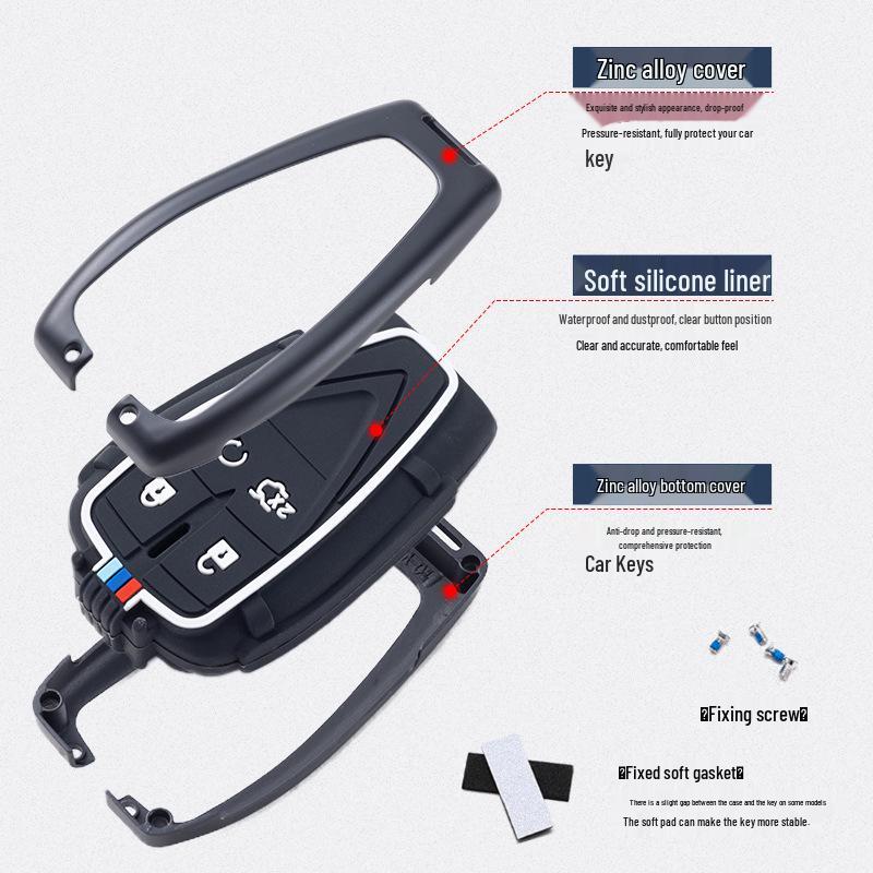 Changan Qiyuan A07/A05/A06/Q05/125MAX Metal Key Case Cover for Remote Control