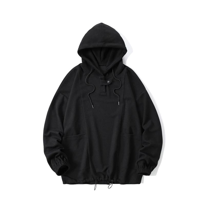 2026 Spring Men Soild Color Oversized Hoodie Men Leisure Sweatshirt Male Harajuku Hooded Pullover Male Hip Hop Streetwear Hoodie